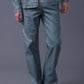 Flocked Flare Denim Pants
