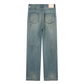Washed Straight Denim Pants