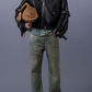 Washed Straight Denim Pants