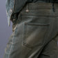 Washed Straight Denim Pants