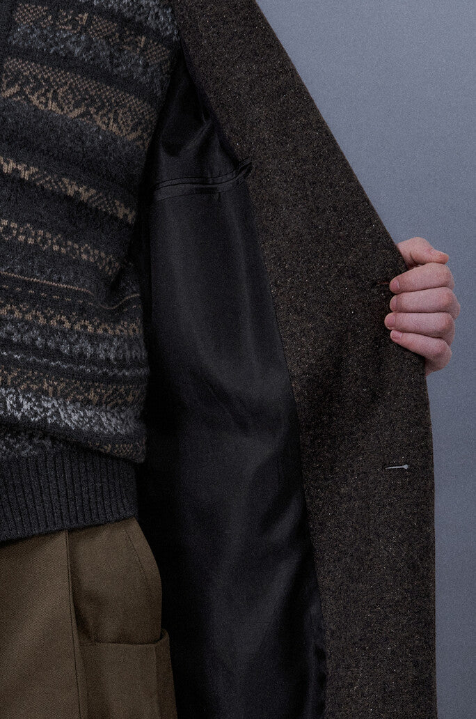 Notched Lapel Single Coat
