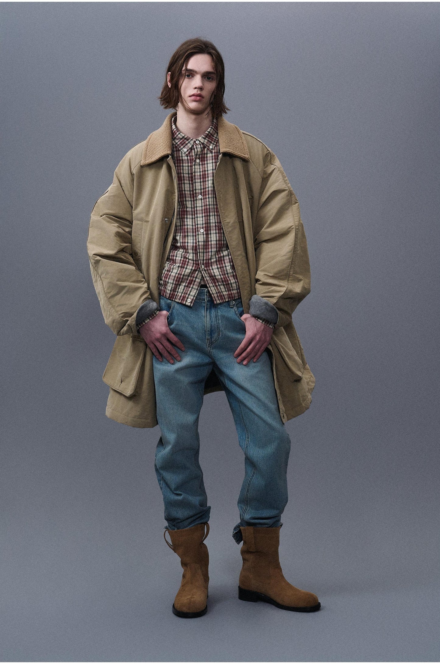 Check Light Down Jacket