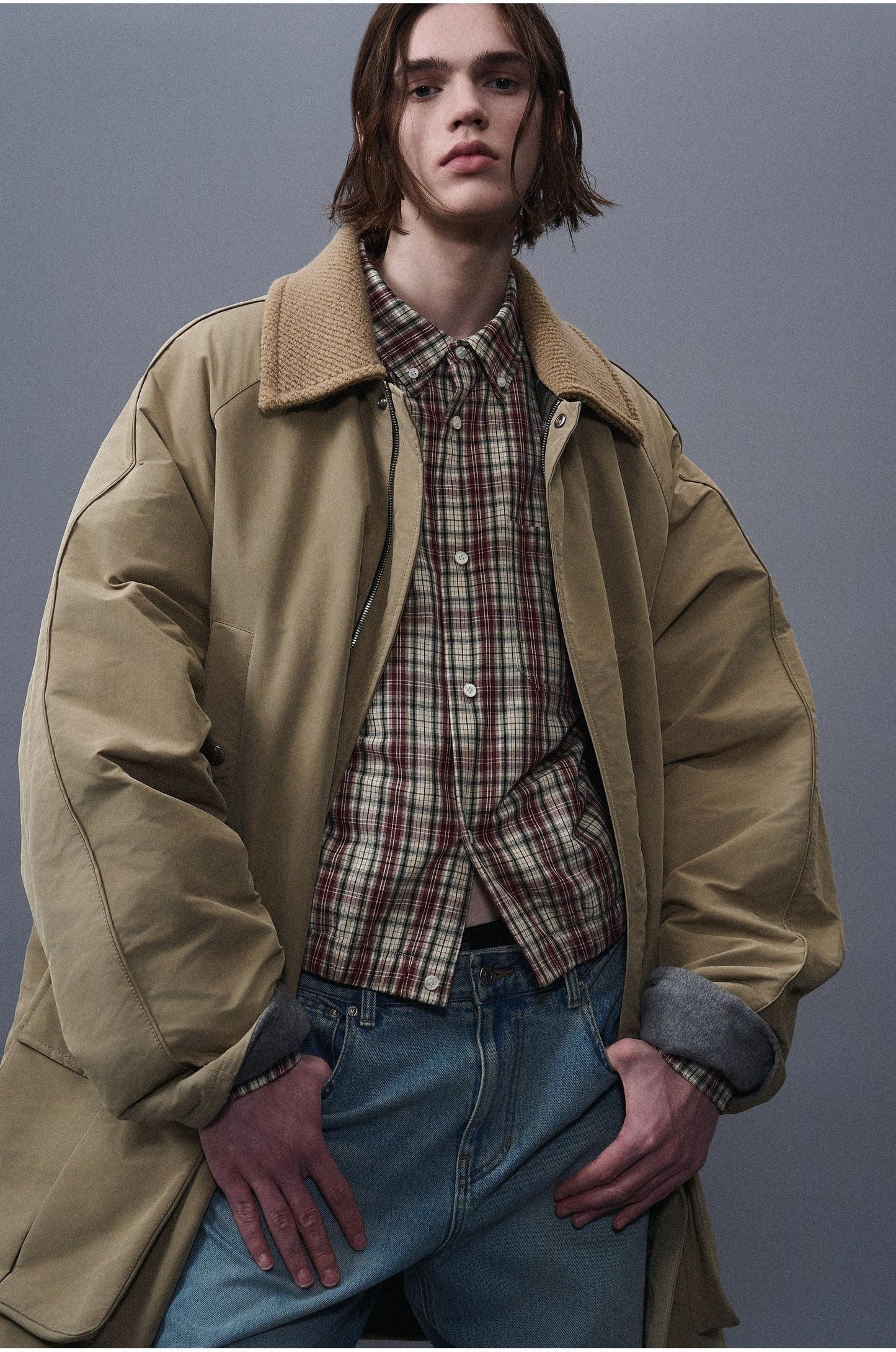 Check Light Down Jacket