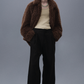 Round Fake Fur Jacket