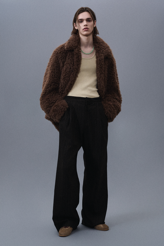 Round Fake Fur Jacket