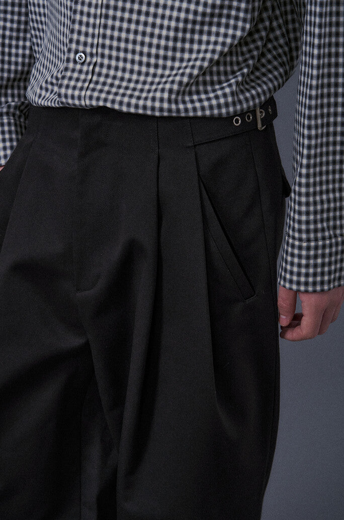 Two Tuck Cotton Pants