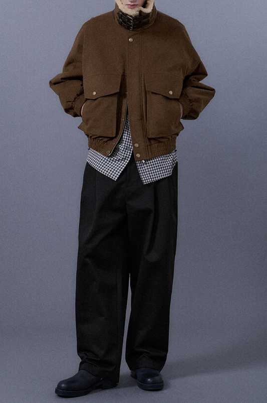 Two Tuck Cotton Pants