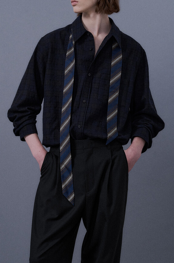 Navy Check Shirt