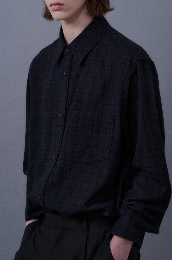 Navy Check Shirt