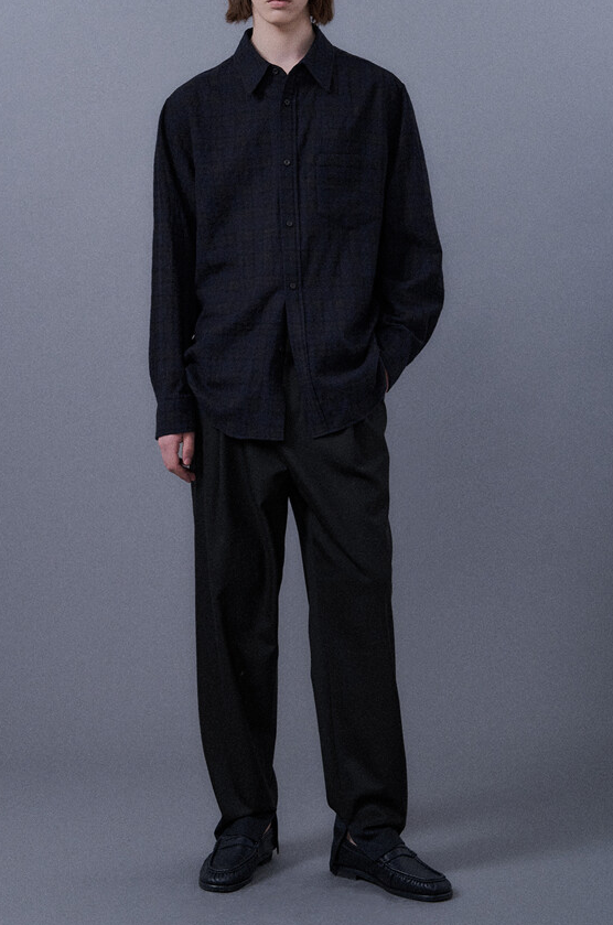 Navy Check Shirt