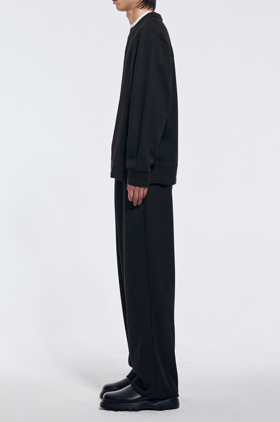 Wool Jersey Wide-Leg Track Pants