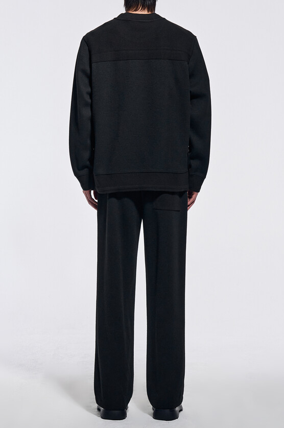 Wool Jersey Wide-Leg Track Pants