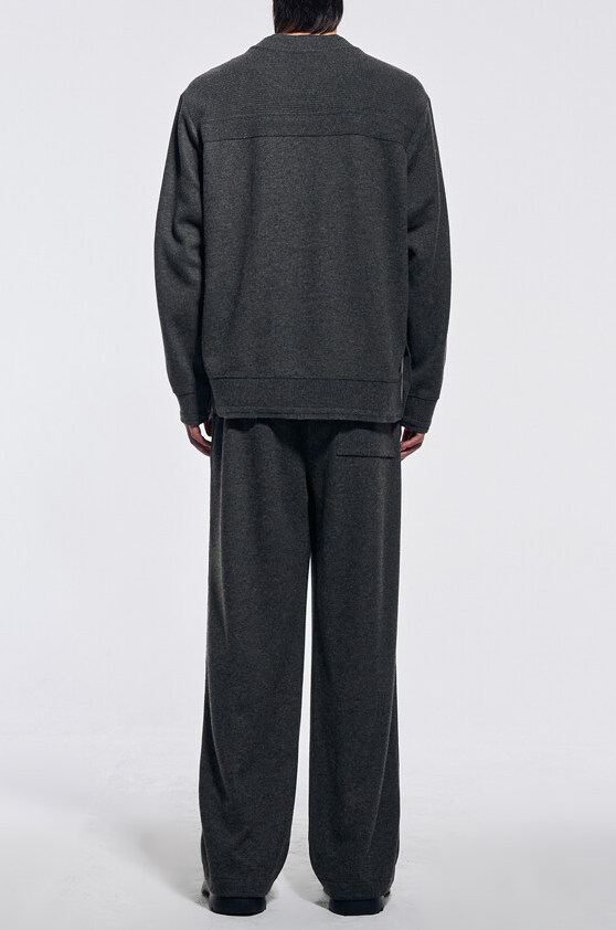 Wool Jersey Wide-Leg Track Pants