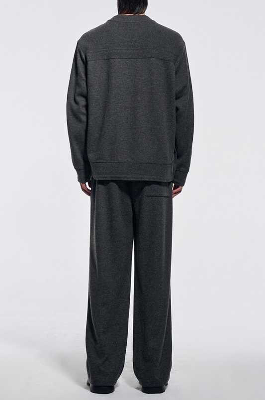 Wool Jersey Wide-Leg Track Pants