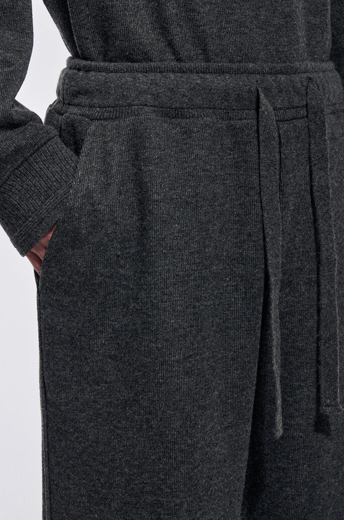 Wool Jersey Wide-Leg Track Pants