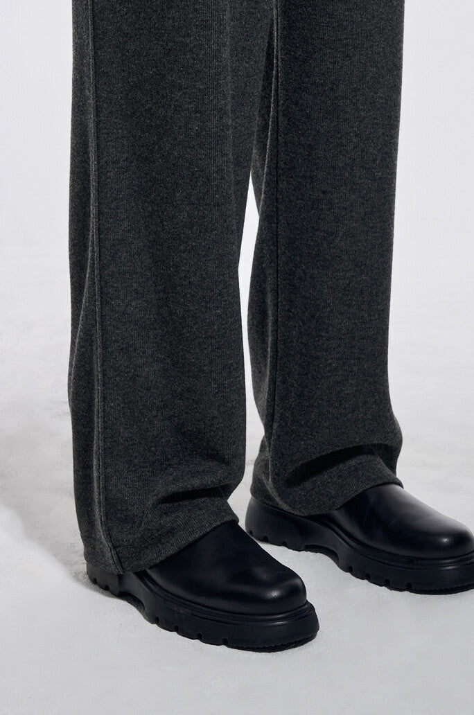 Wool Jersey Wide-Leg Track Pants
