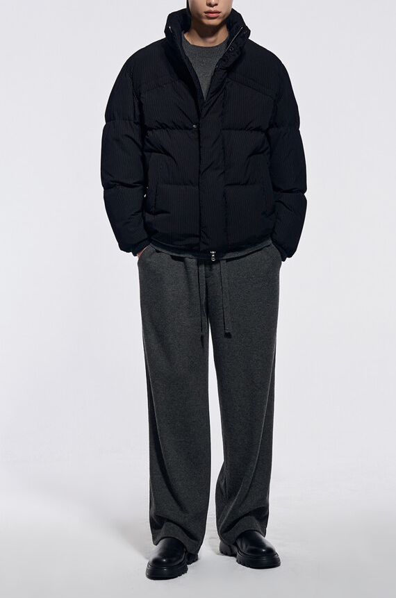 Wool Jersey Wide-Leg Track Pants