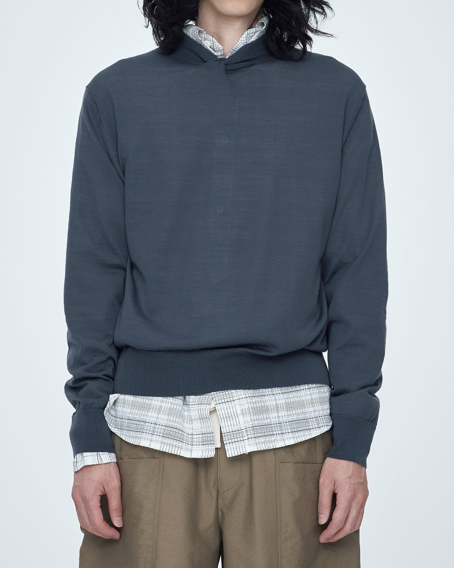 Cable-Knit Sweater With Twisted Collar