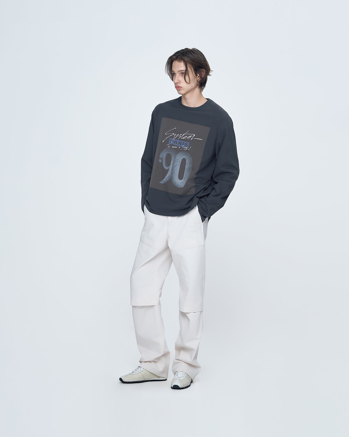 Long-Sleeve T-Shirt With Handwritten Text