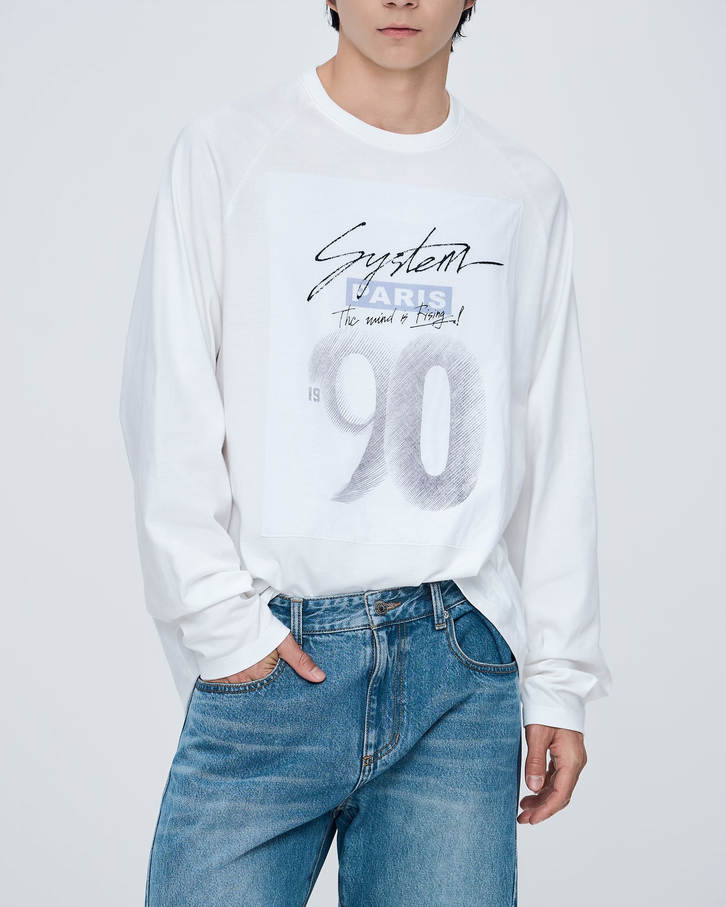 Long-Sleeve T-Shirt With Handwritten Text