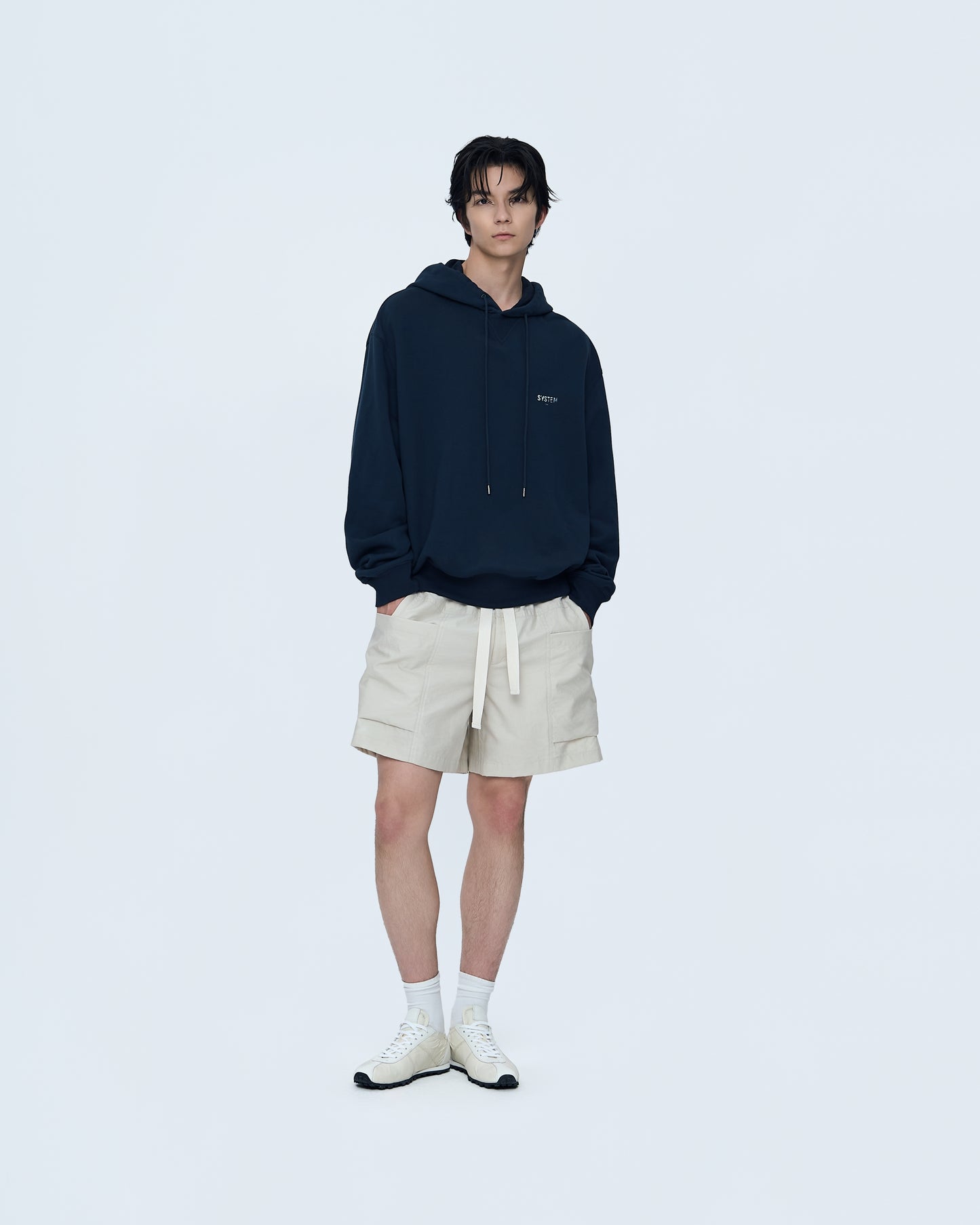Hoodie With Floating-Fabric Logo