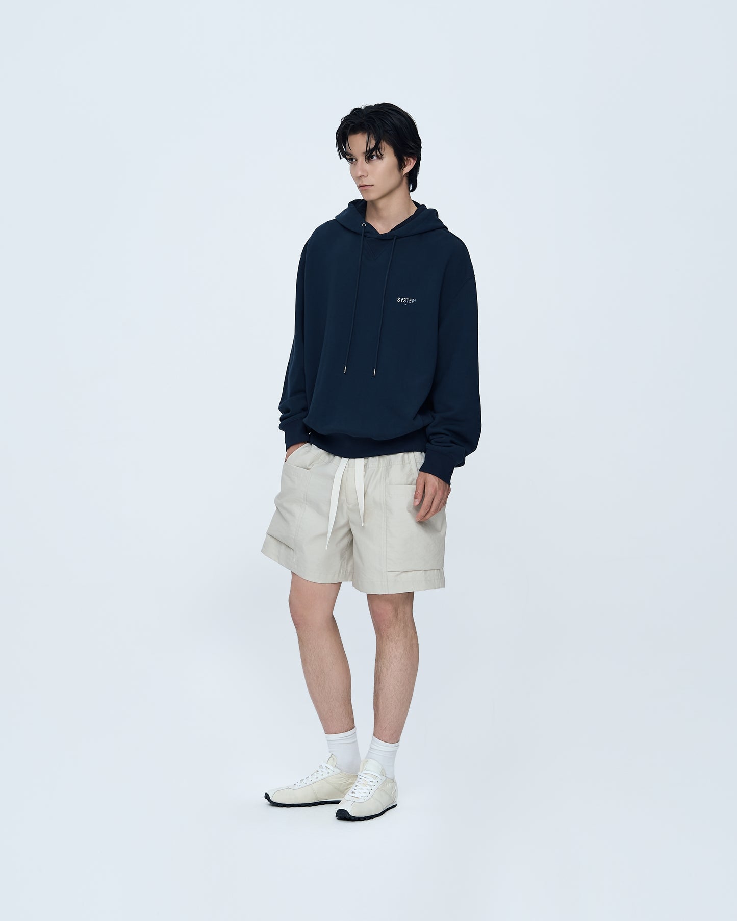 Hoodie With Floating-Fabric Logo