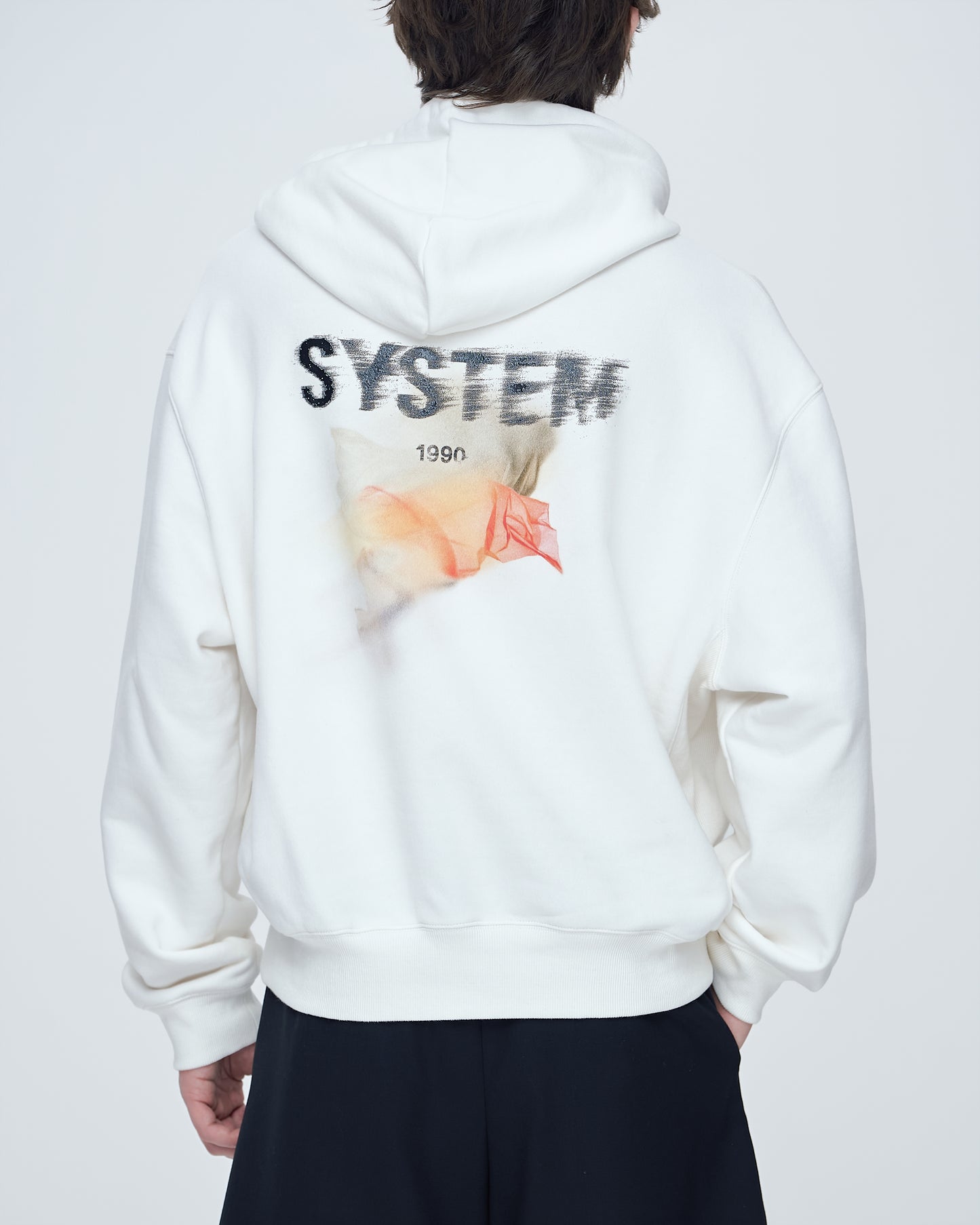 Hoodie With Floating-Fabric Logo
