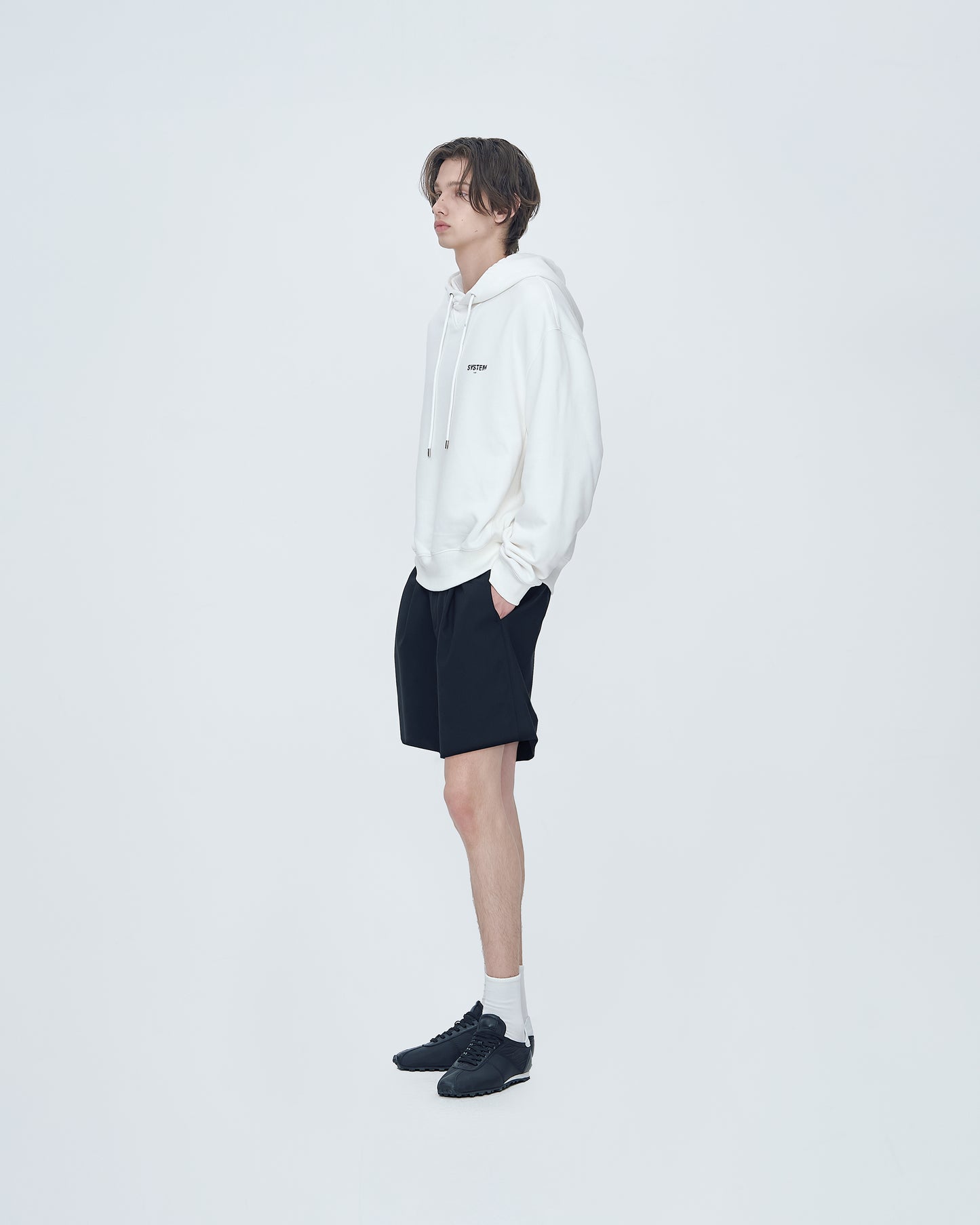 Hoodie With Floating-Fabric Logo