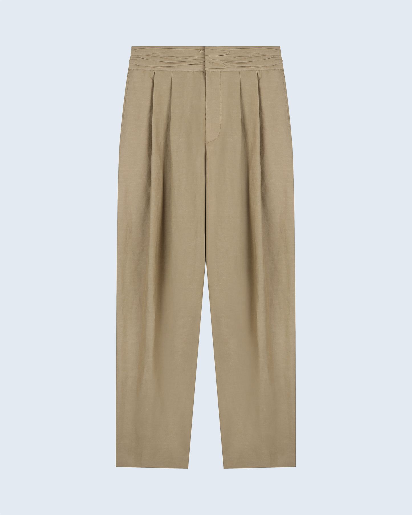 Ruched Waist Tuck Pants