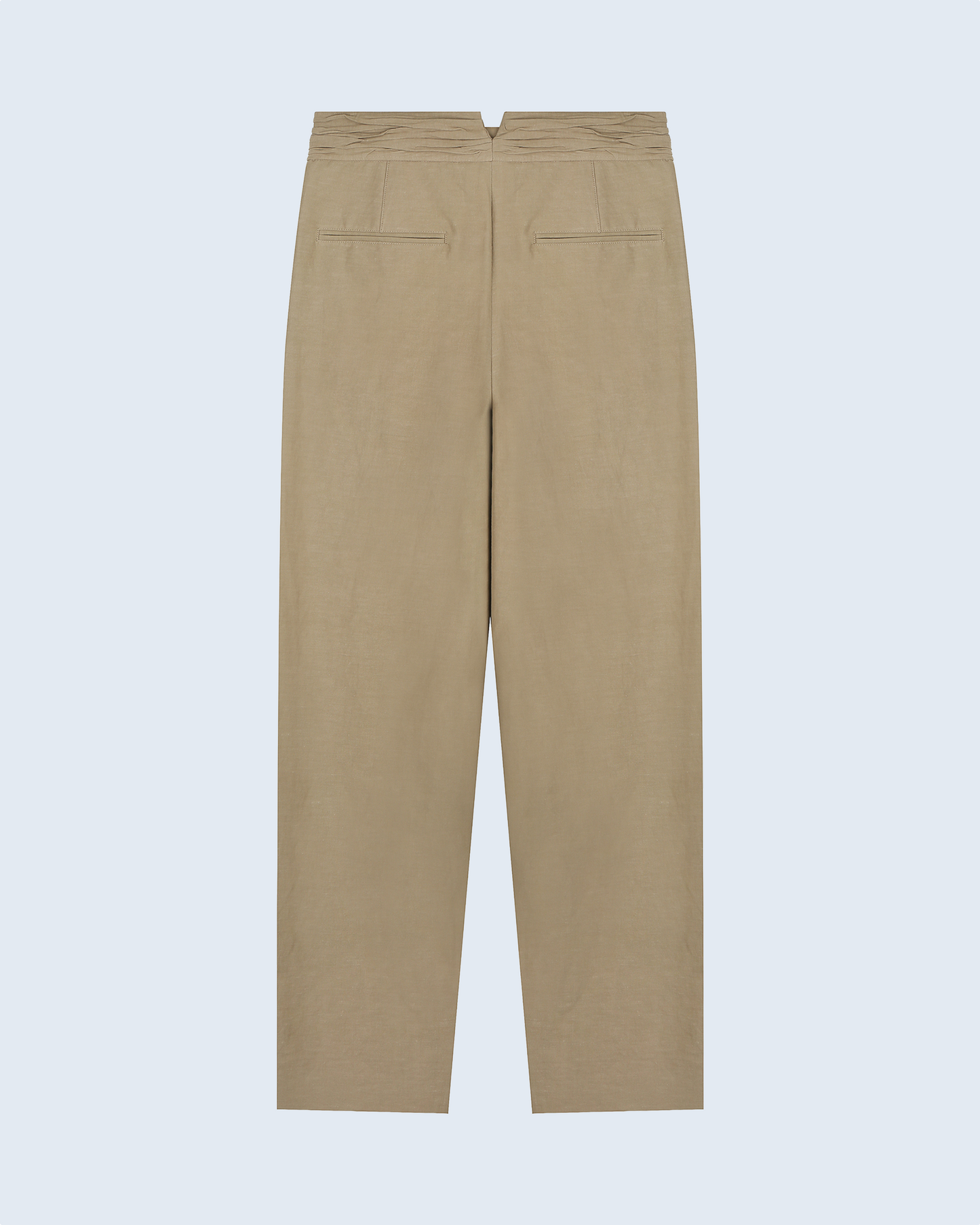 Ruched Waist Tuck Pants