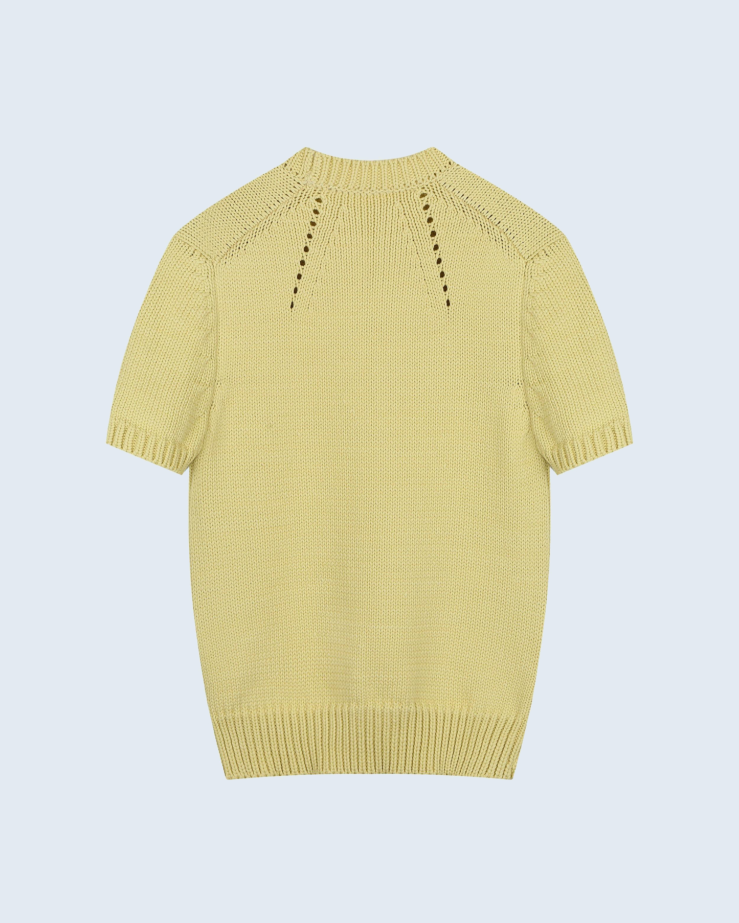 Round Short Sleeves Knit Top