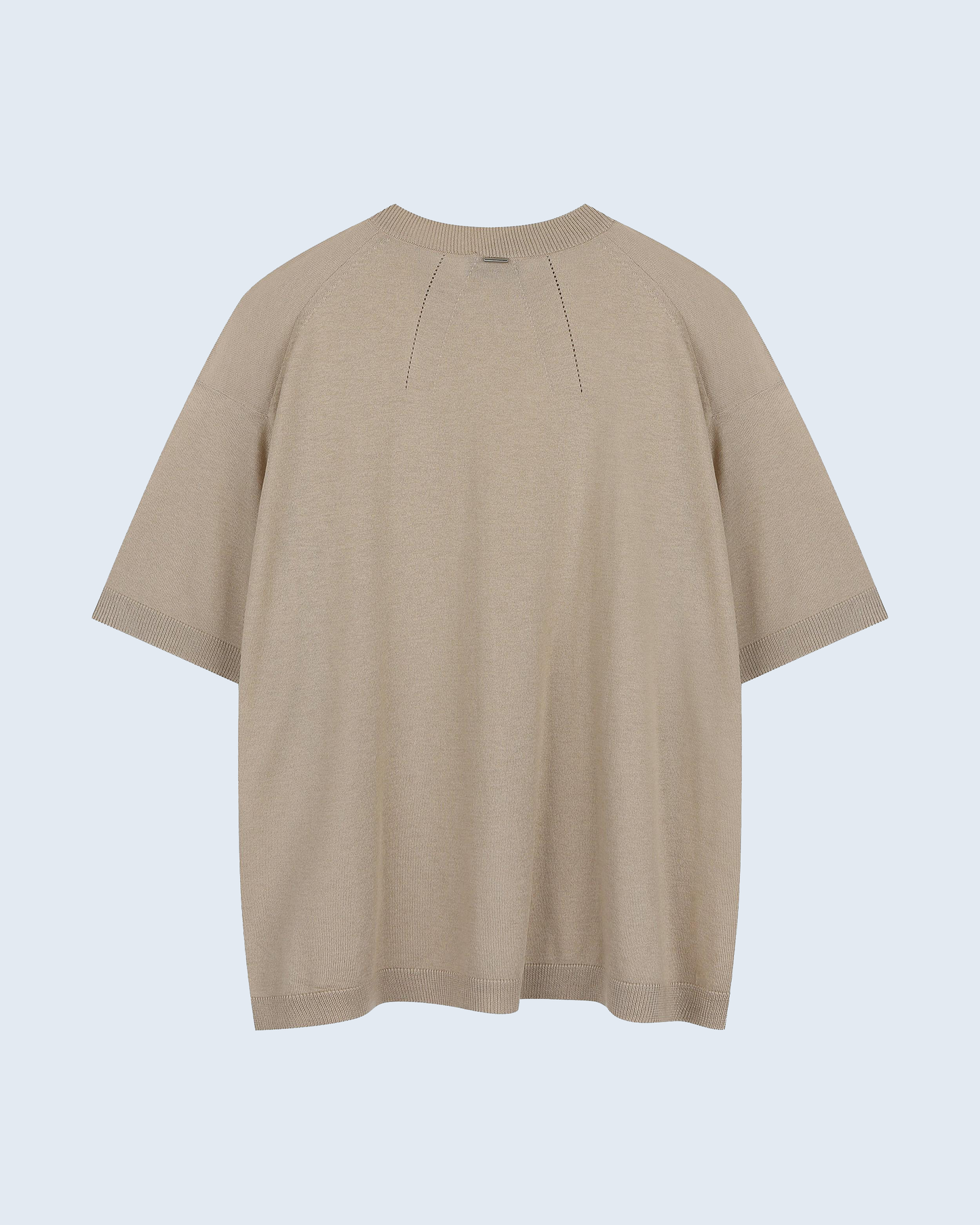 Round Slip Short Sleeves Knit Top