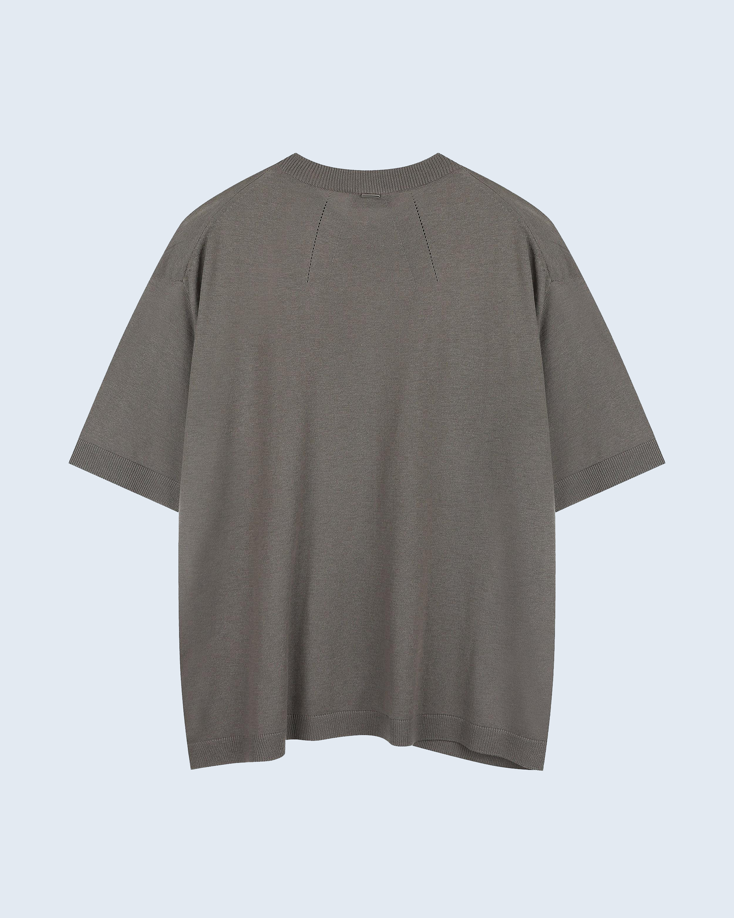 Round Slip Short Sleeves Knit Top