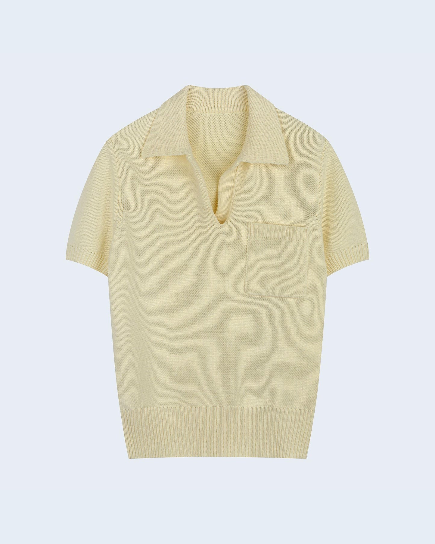 Short-Sleeve Collared Top