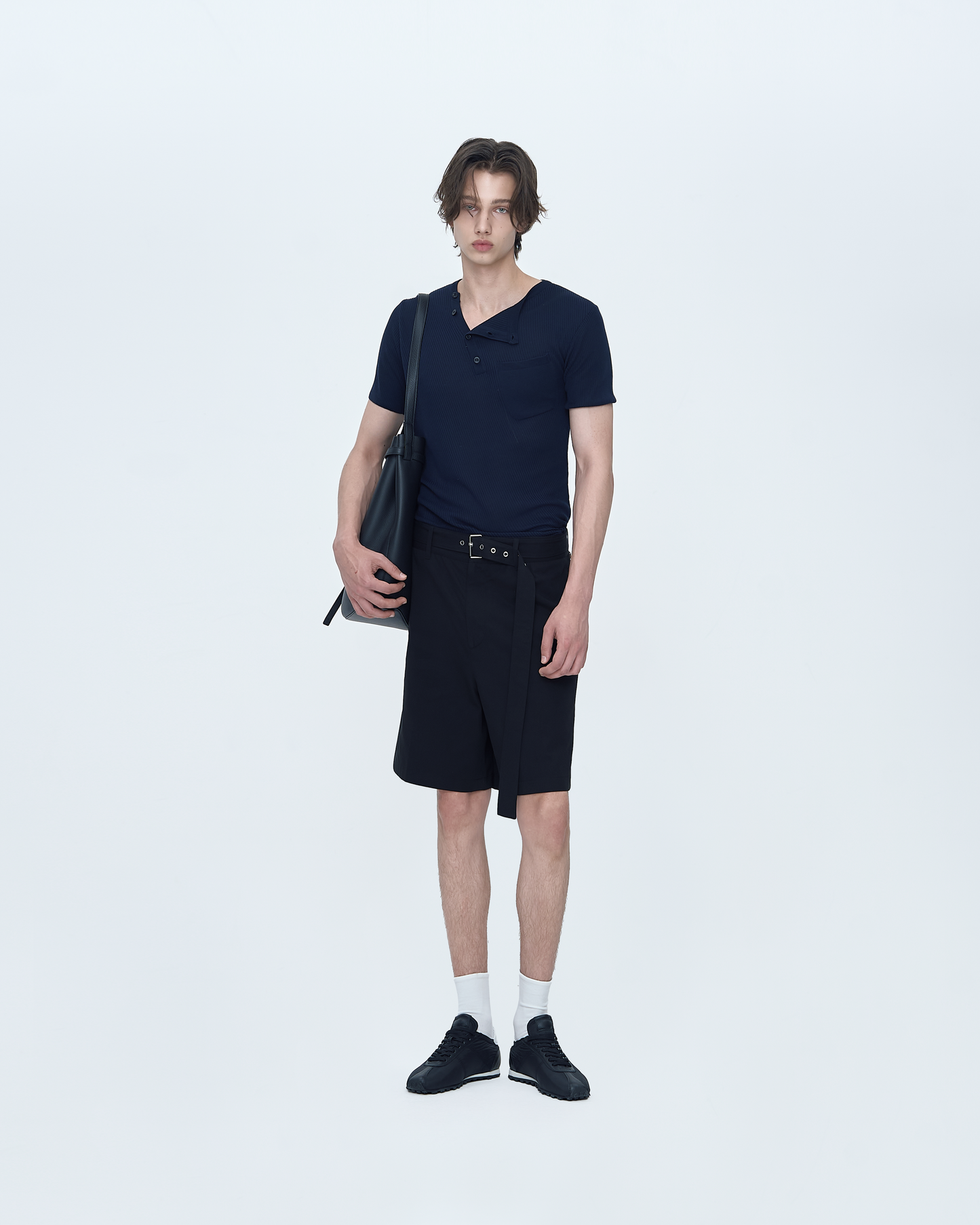 Unbalanced Crew Neck Knit Top