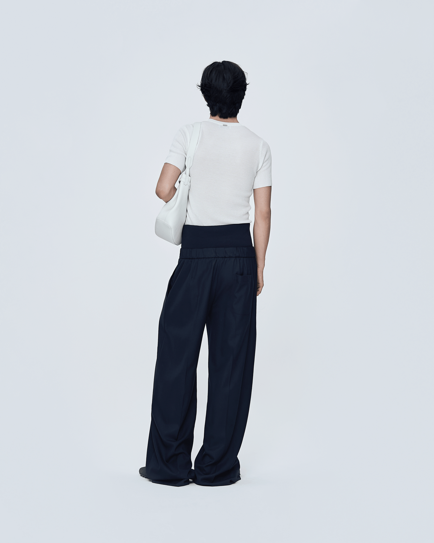 Unbalanced Crew Neck Knit Top