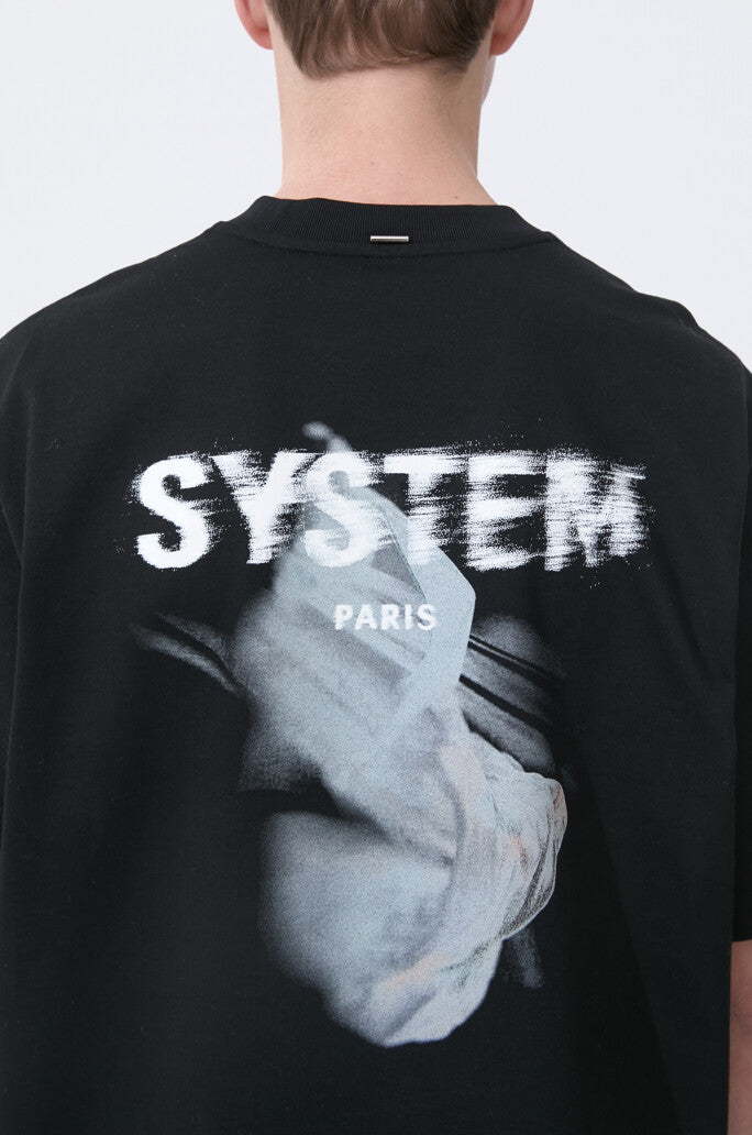 T-Shirt With Flying Fabric Logo