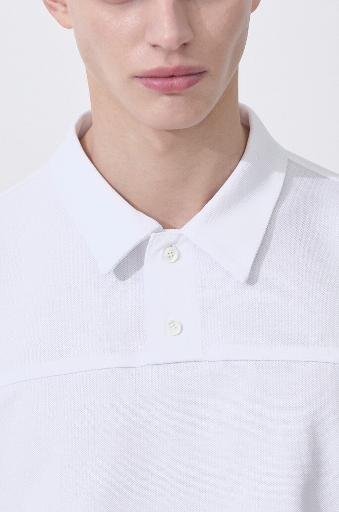 Color-Block Cupro Polo Shirt
