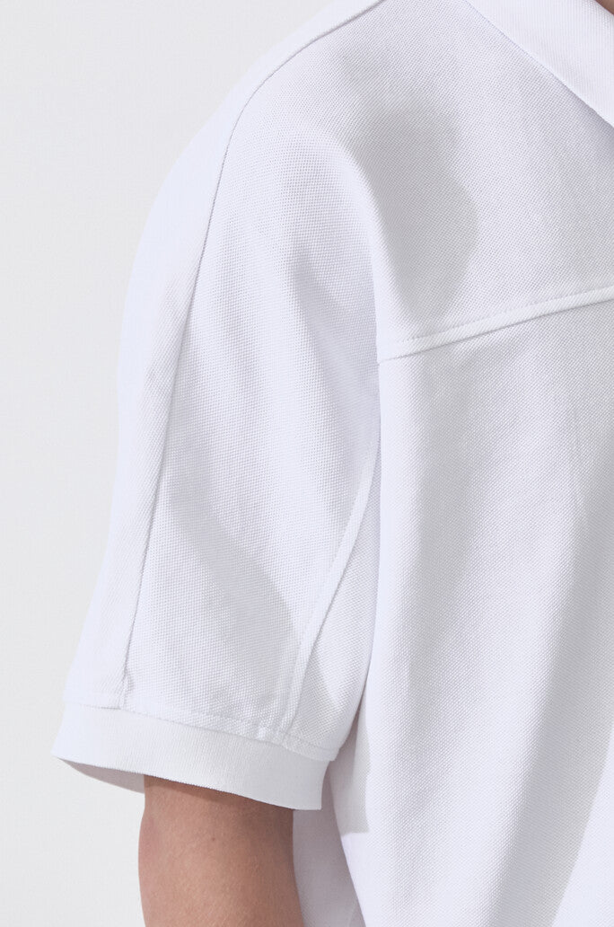 Color-Block Cupro Polo Shirt