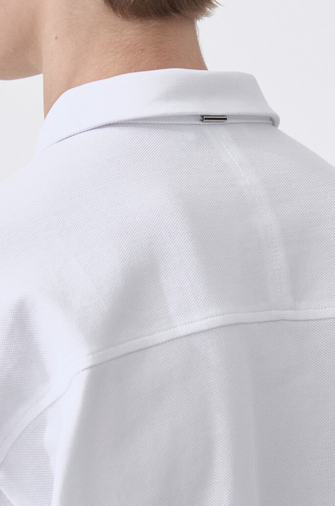 Color-Block Cupro Polo Shirt