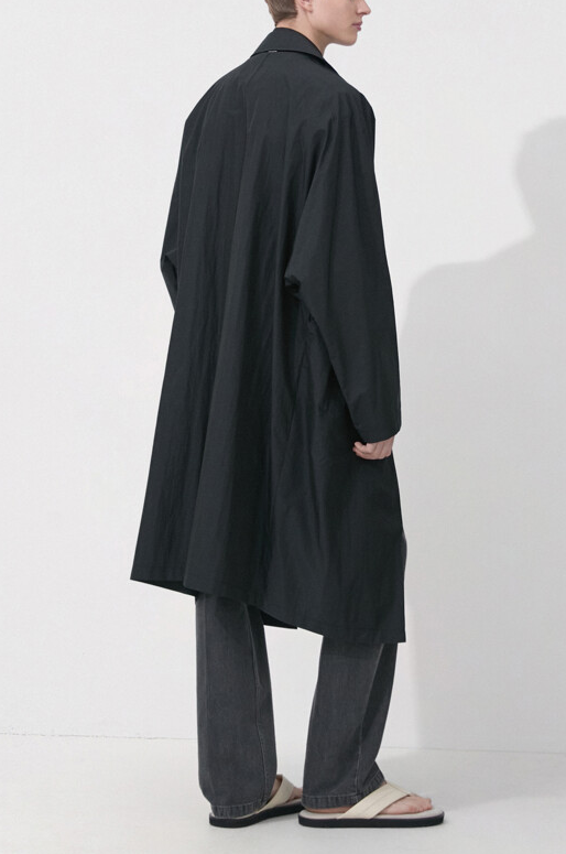 Layered Cotton-Knit Coat
