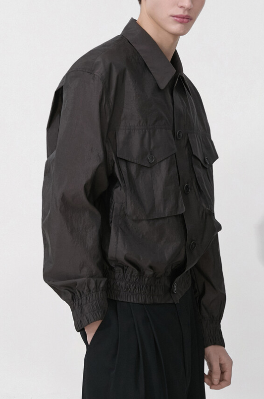 Transparent Bomber Jacket With Pockets