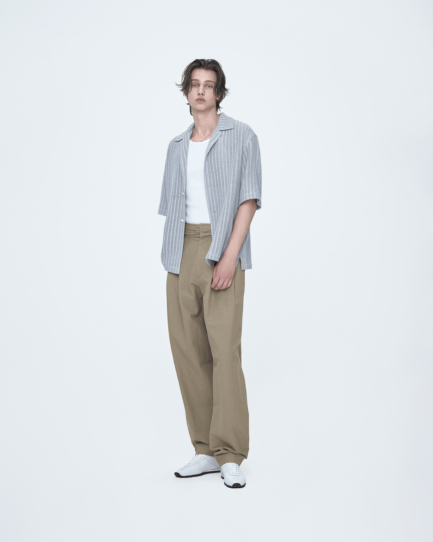Ruched Waist Tuck Pants