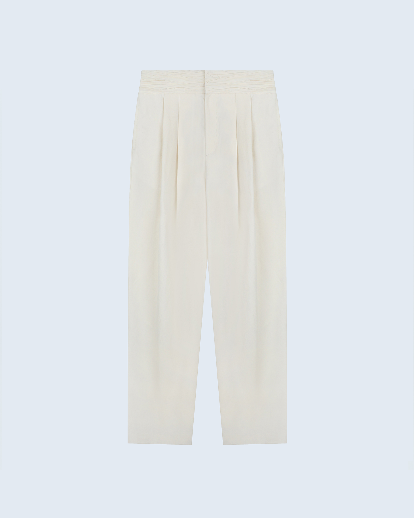 Ruched Waist Tuck Pants