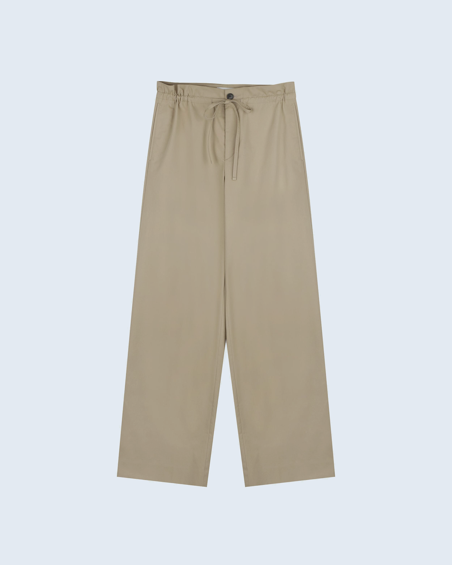 Cotton Pants With Waist Tie