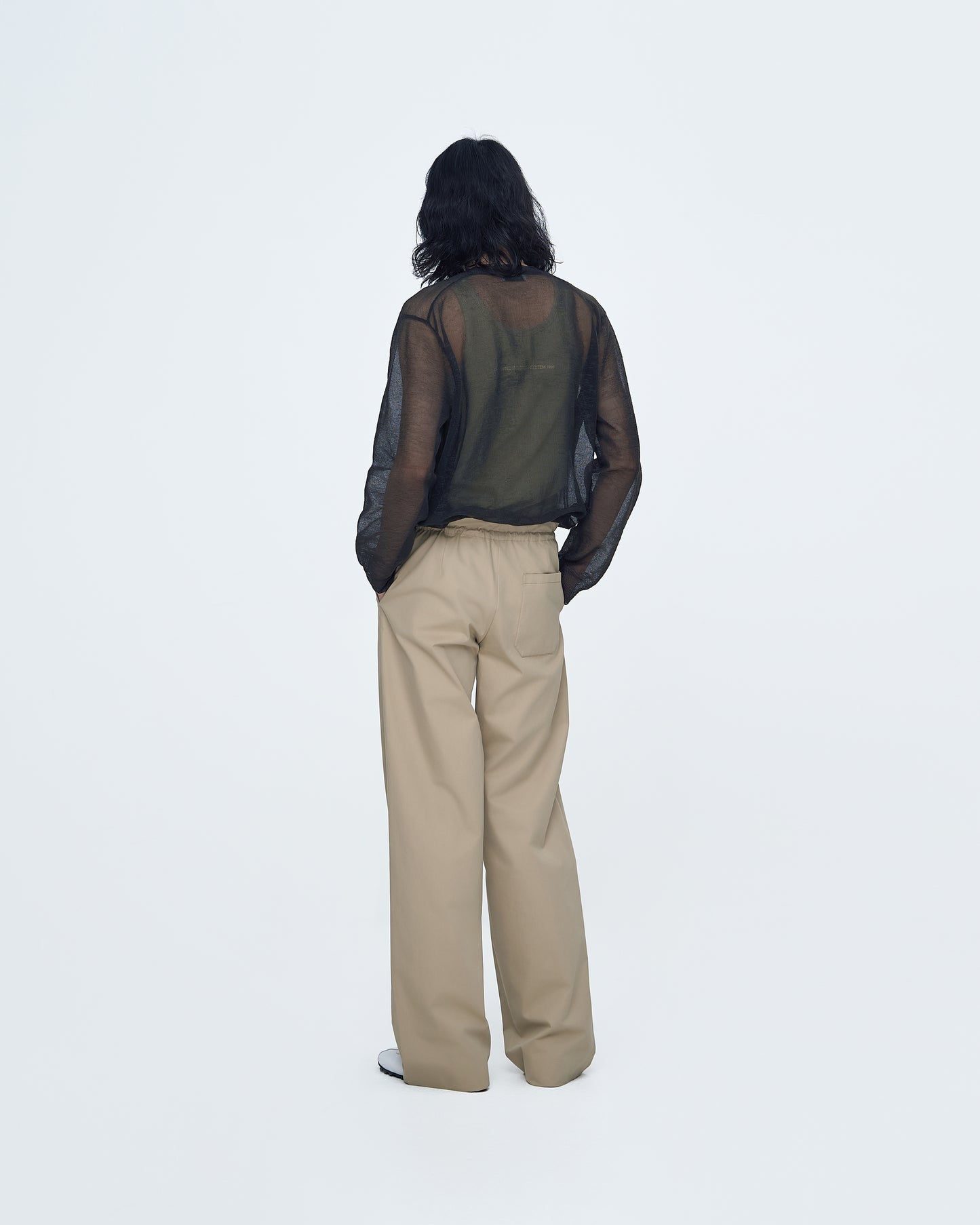 Cotton Pants With Waist Tie