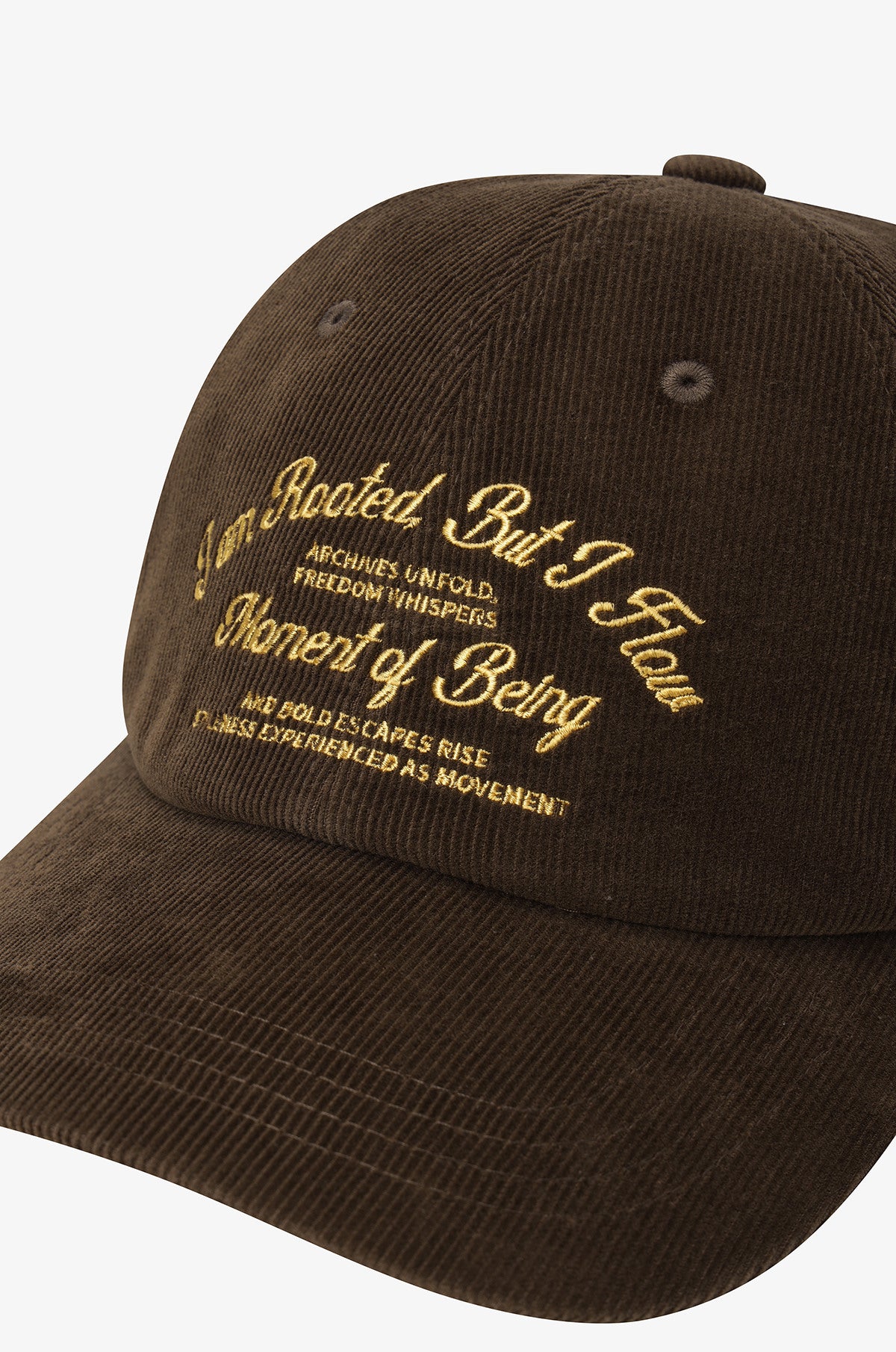 CORDUROY LETTERING BASEBALL CAP