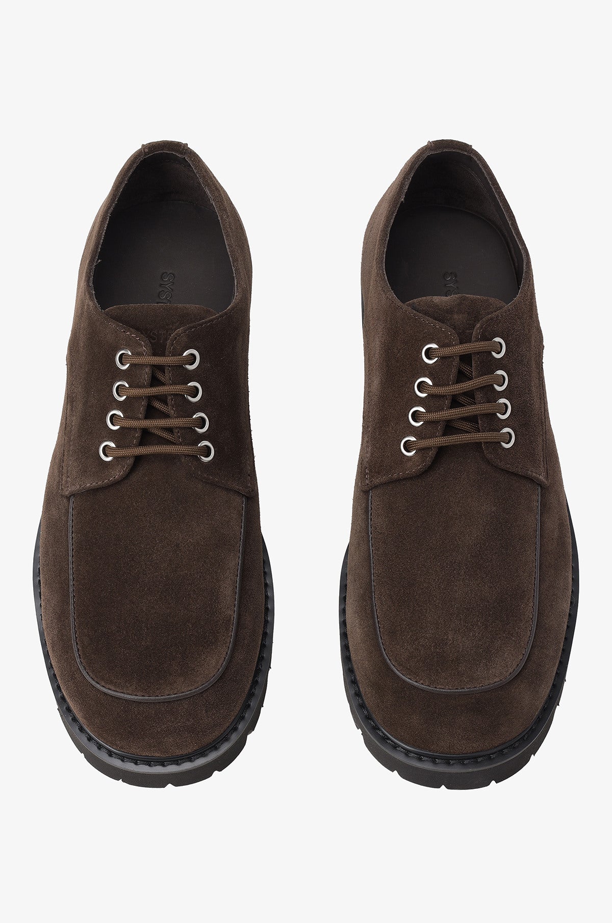 SUEDE U-TIP DERBY SHOES
