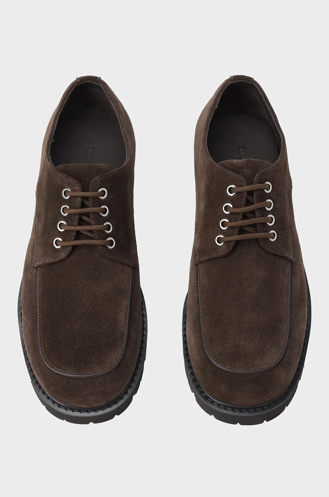 SUEDE U-TIP DERBY SHOES
