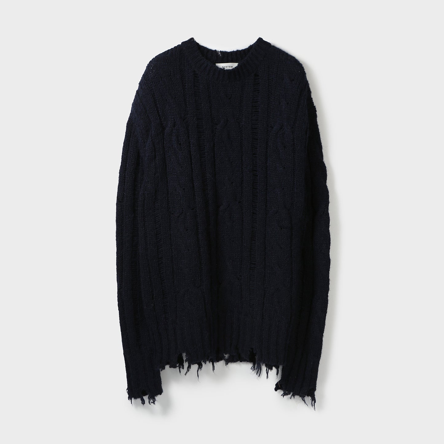 DISTRESSED KNIT PULLOVER